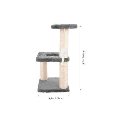 Kattenpaal met platformen in houtlook – Natuurlijk effect