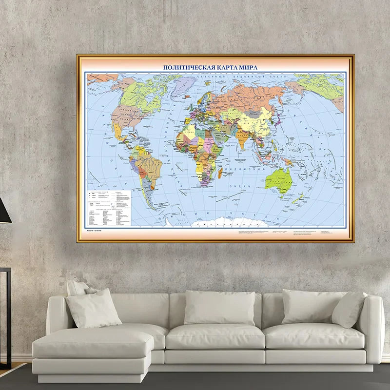 Wereldkaart met antieke cartografie – Historisch gevoel