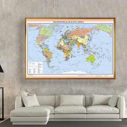 Wereldkaart met antieke cartografie – Historisch gevoel