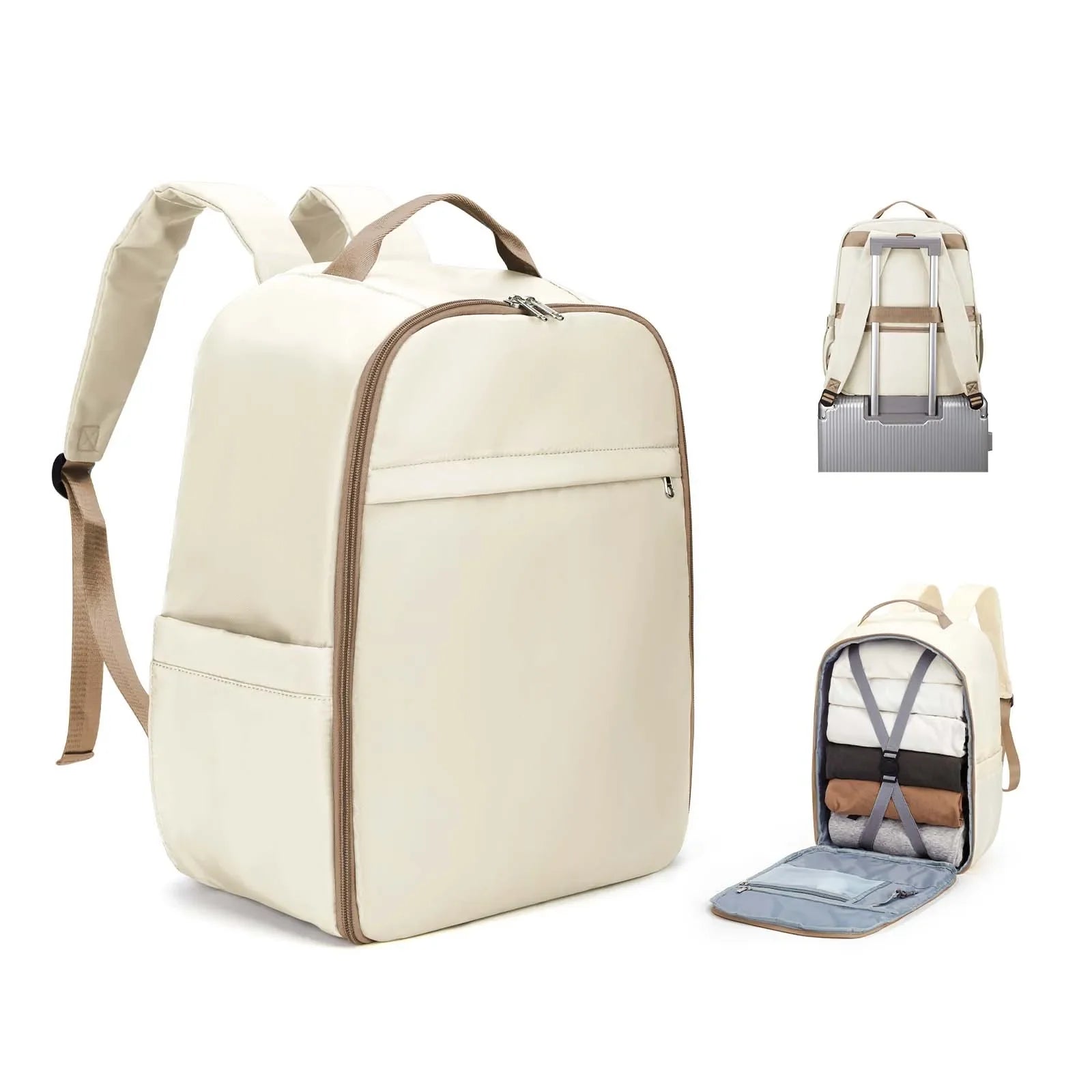 Handbagage rugzak met trolleybevestiging
