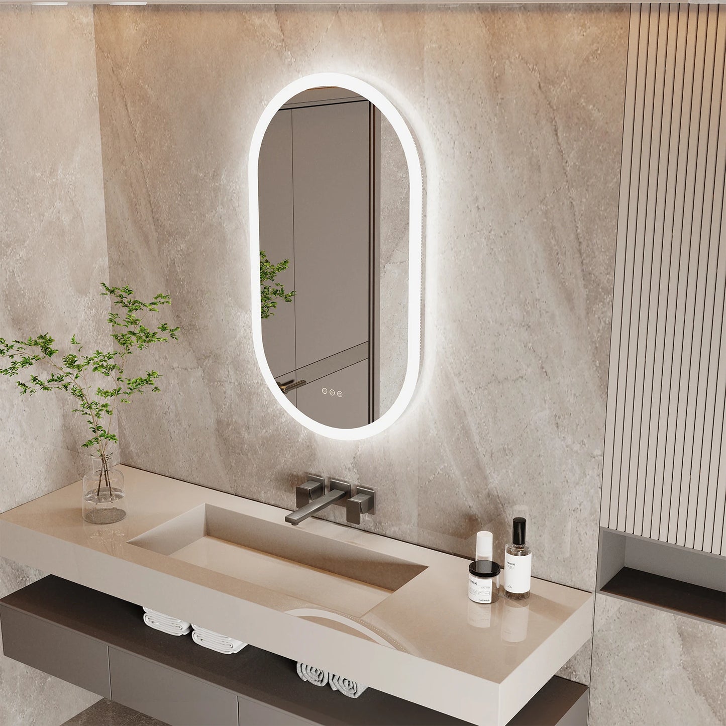 Luxe badkamer spiegel met verlichting – Elegant en helder