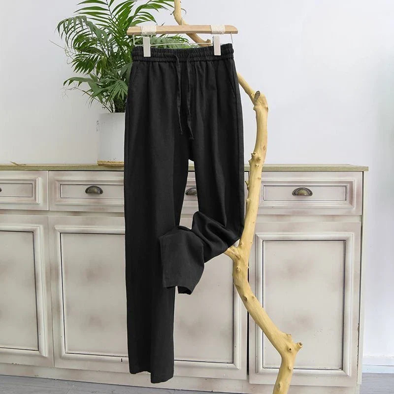 Linnenmix broek heren in katoenblend – Voor het beste van beide