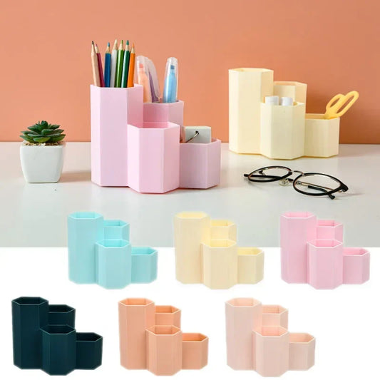 Ruimtebesparende desk organizer met verticale indeling