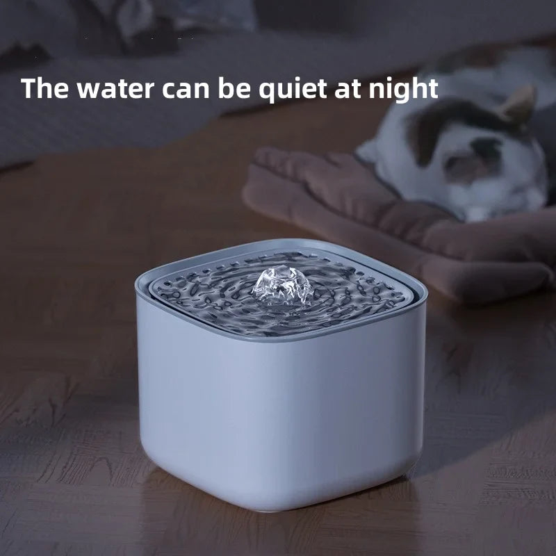Design katten waterfontein met verlicht reservoir – Modern & helder