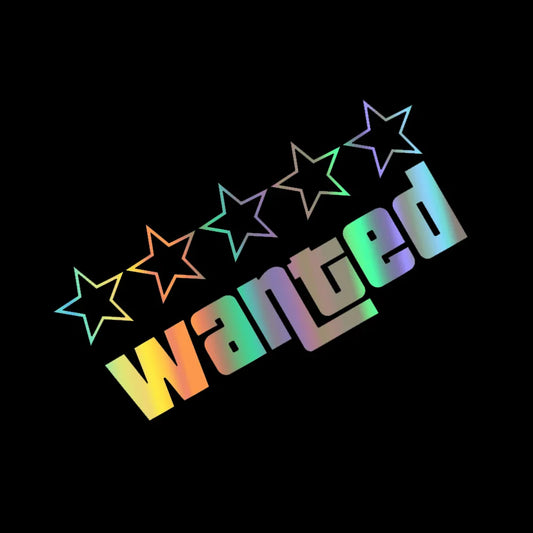 auto stickers - regenboog 'Wanted' ontwerp voor unieke uitstraling