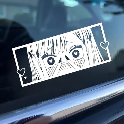 Auto stickers - Achterruit versiering met anime ogen voor unieke uitstraling