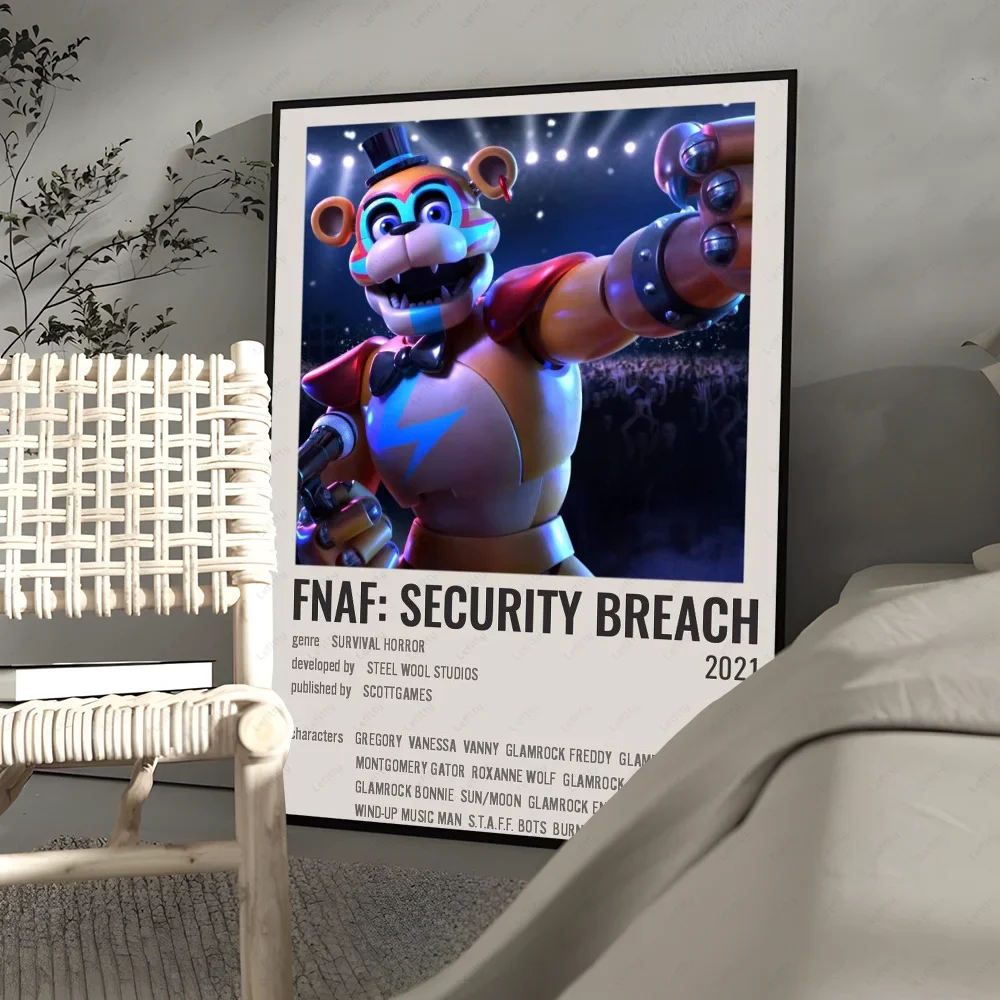Poster met zachte penseellijnen