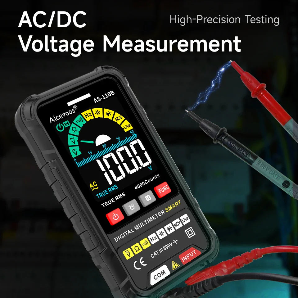 Multimeter met hoog contrast display