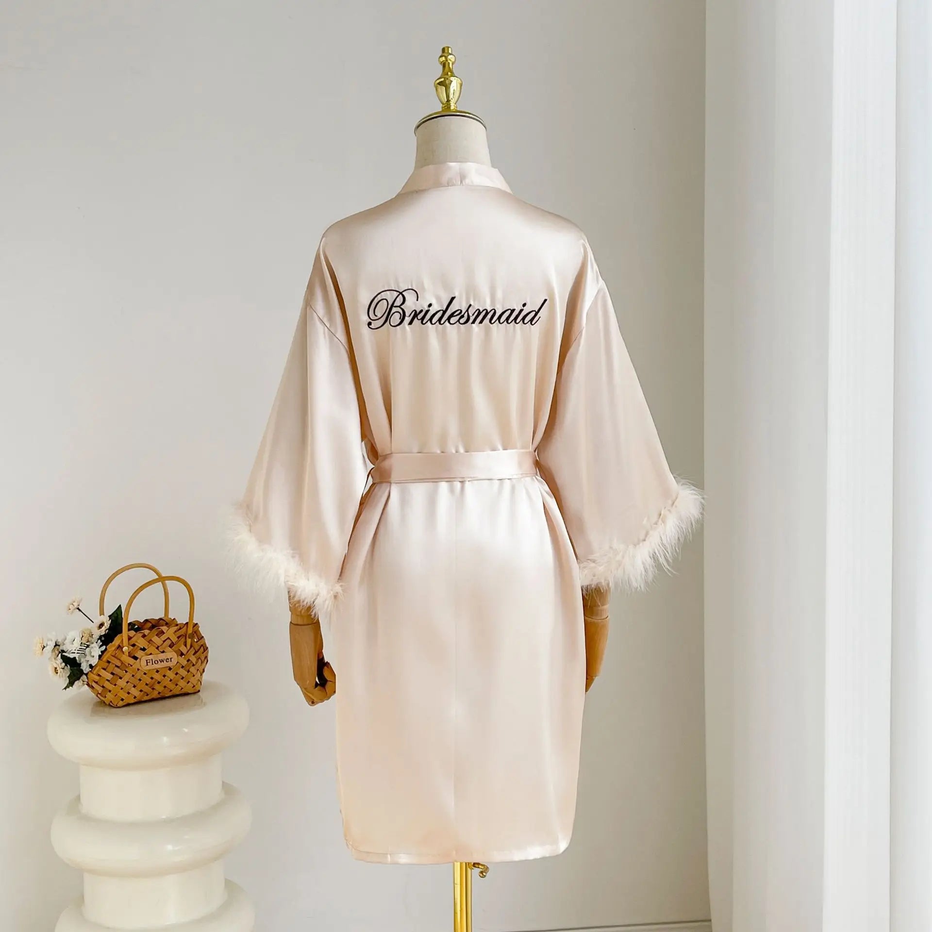 Katoenen ochtendjas dames met streepjes – Casual elegantie