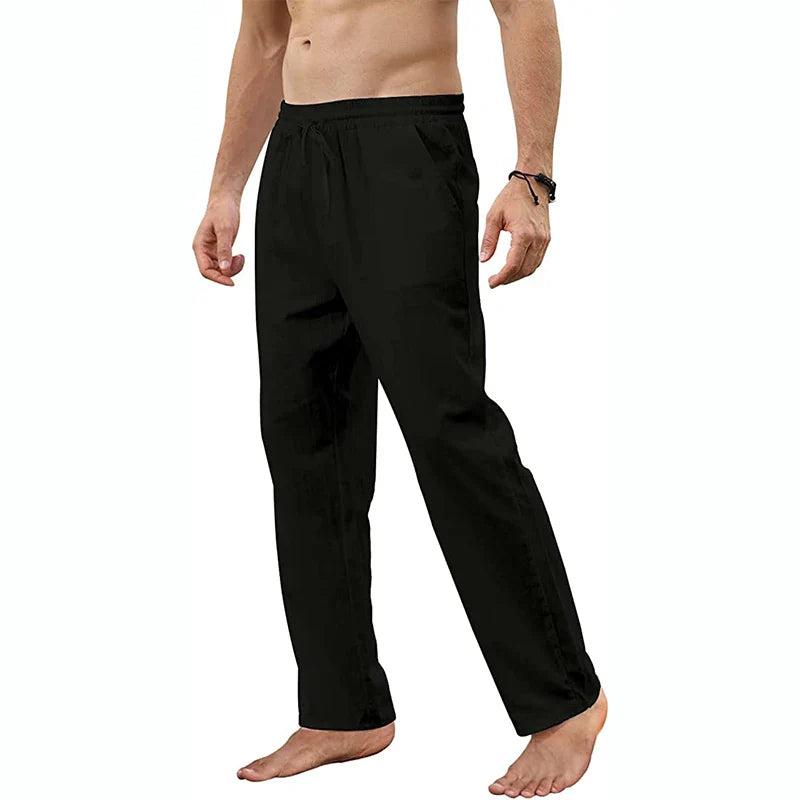 Linnen broek heren in oversized model – Relaxed fit