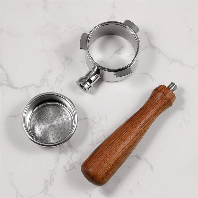 Accessoire set met koffiefilterhouder en opbergdoos