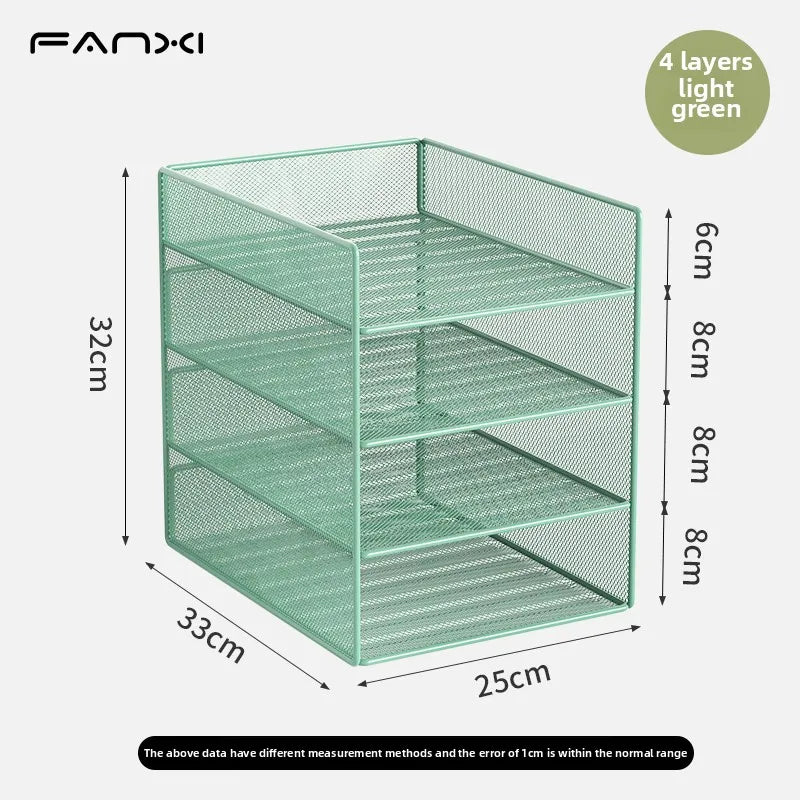 Gelaagde desk organizer met veel opbergmogelijkheden