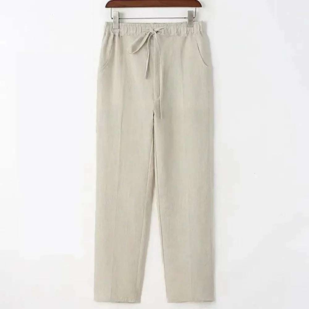 Linnen broek mannen in slim fit – Modern en stijlvol
