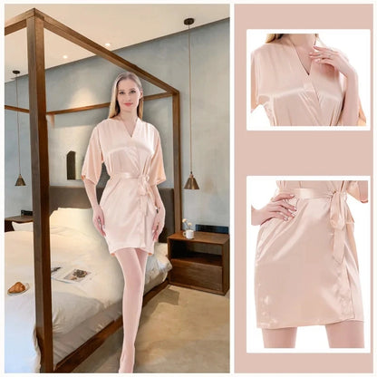 Satijnen ochtendjas dames Hunkemöller roze – Elegant ontwaken