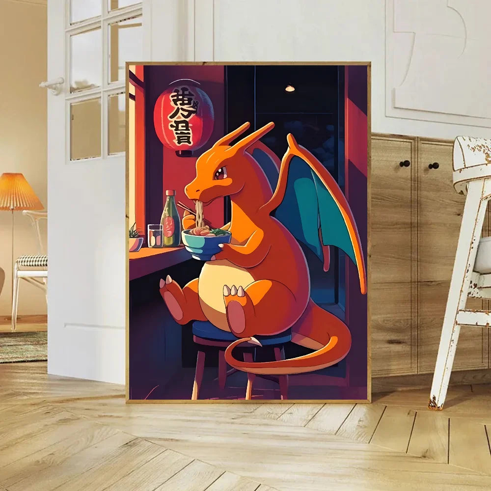Woonkamer poster met rustgevende kleuren