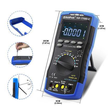 Multimeter voor meten van spanning, stroom en weerstand