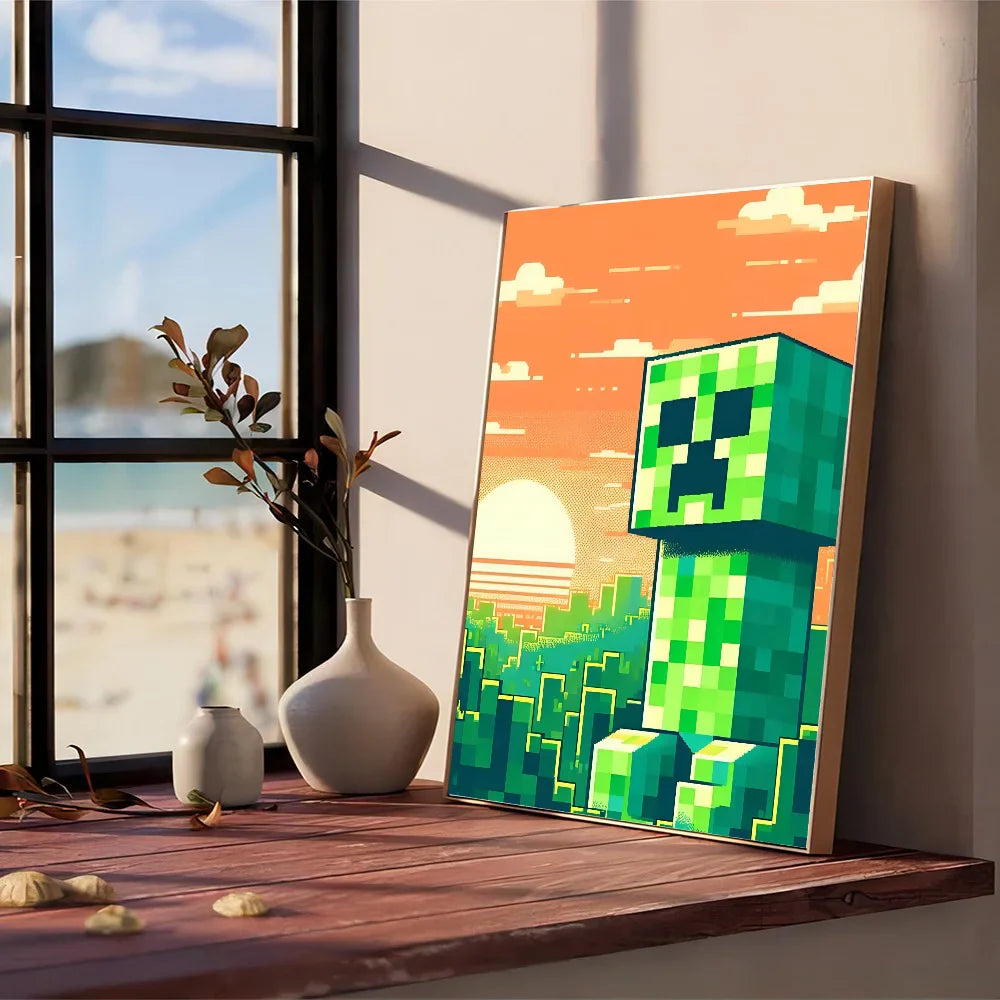 Posters met marmeren textuur en gouden accenten