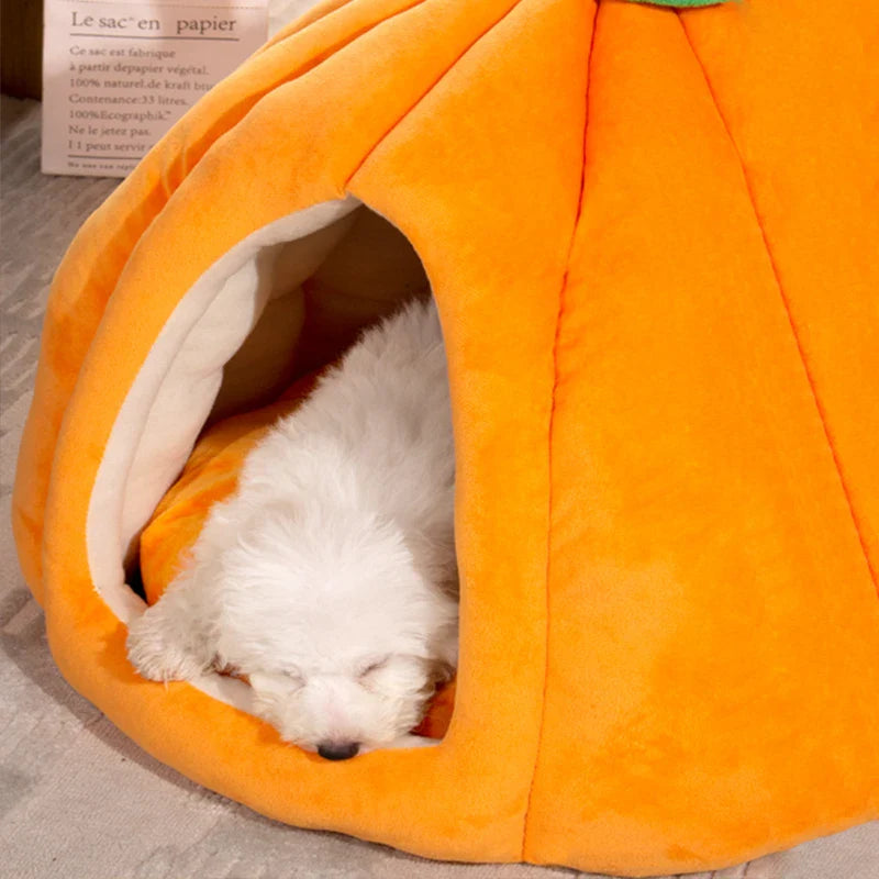 Ronde kattenmand groot met pluche – Zacht en warm