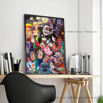 Poster in zachte pastelkleuren