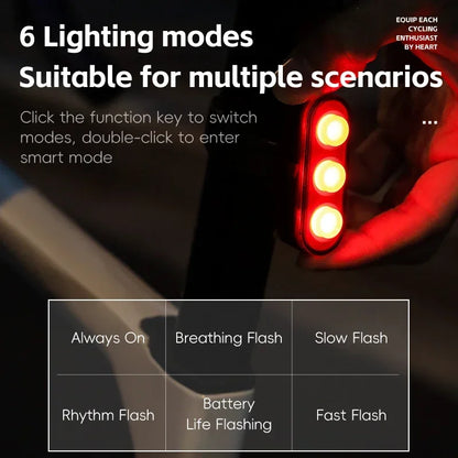 LED fietslamp met smalle en brede modus