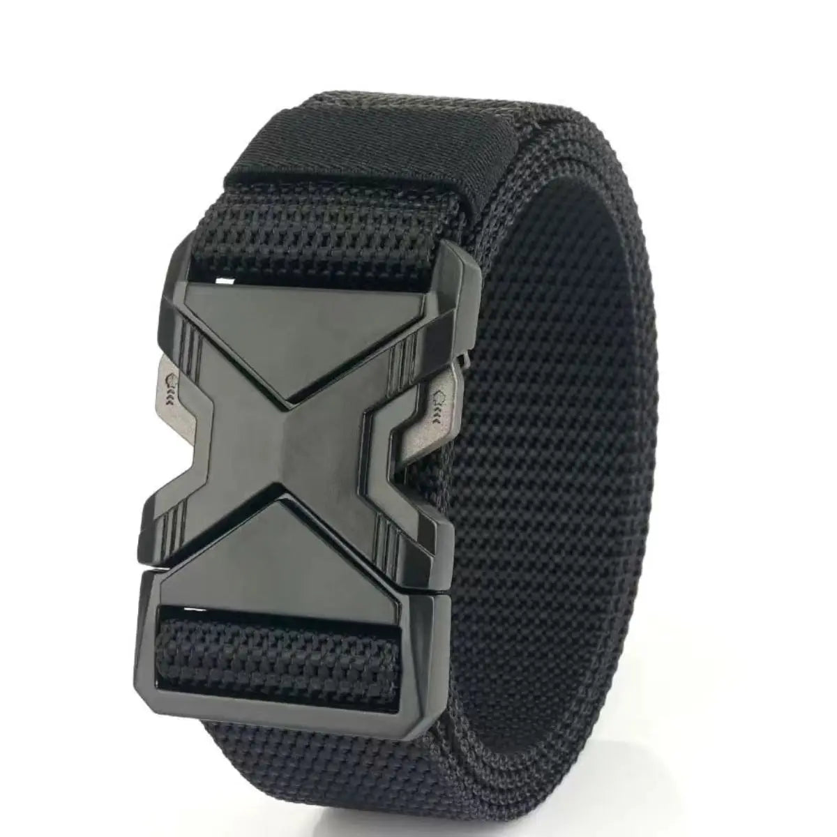 Moderne riem heren met matte metalen gesp