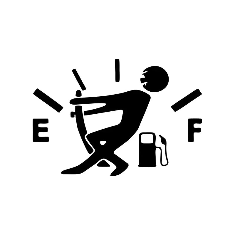 Auto stickers - Kleurrijke brandstofmeter ontwerp voor persoonlijkheid op je achterruit