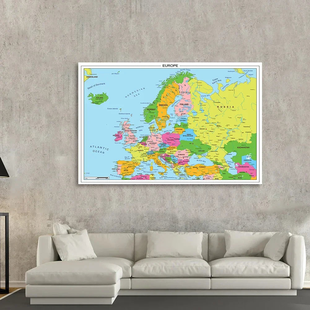 Wereldkaart poster – Makkelijk op te hangen