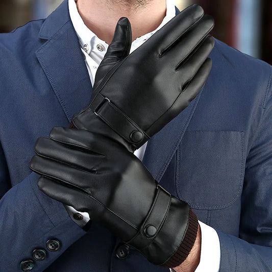 Elegante heren handschoenen van echt leer