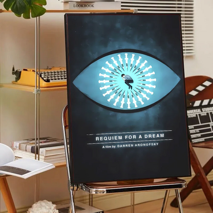 Poster met zachte penseellijnen