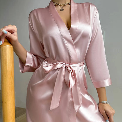 Ochtendjas dames met subtiel patroon – Rustig en elegant