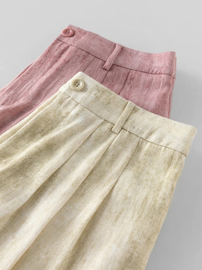 H&M linnen broek dames met bandplooien – Voor een nette look