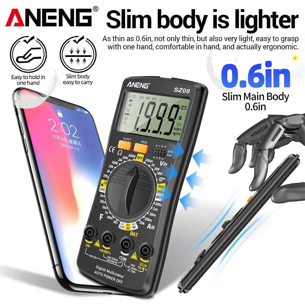 Multimeter met universele aansluitingen