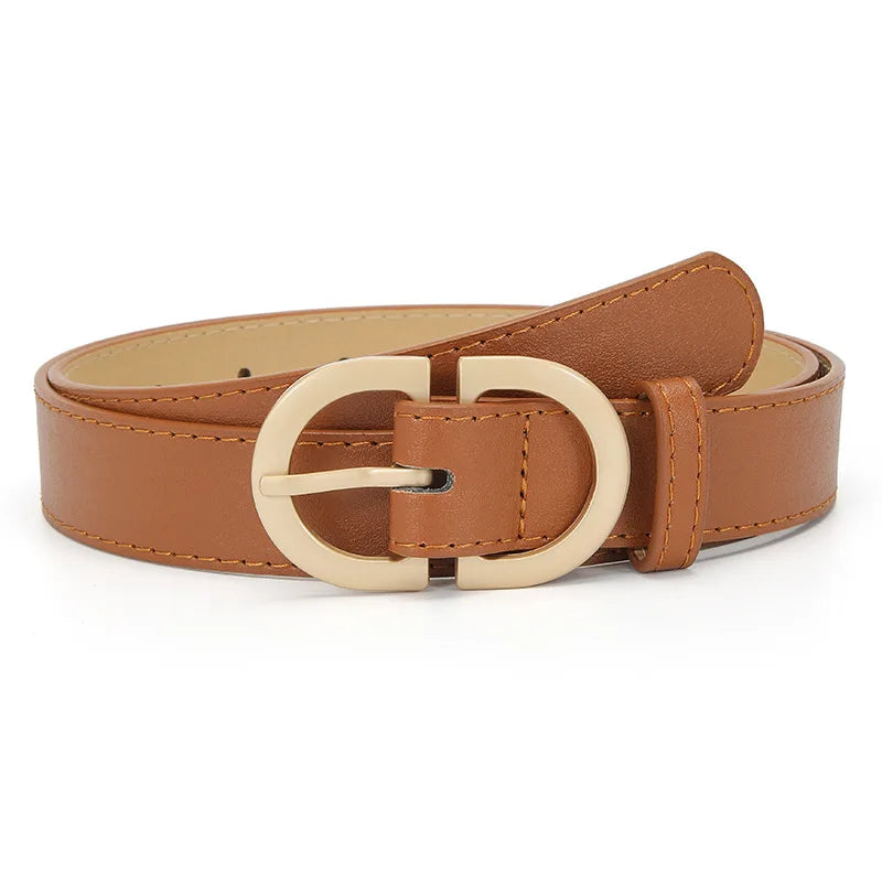 Leren riem dames met klassieke gesp