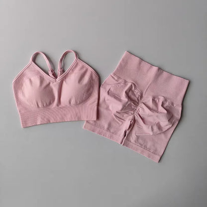 Yoga outfit met sport-bh en ademende stof