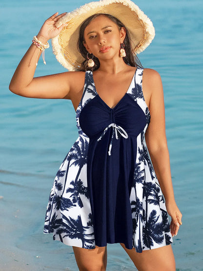 Zwemjurk met tropische bladeren – Zomerse look