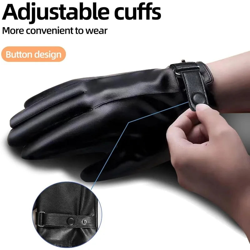 Klassiek design lederen heren handschoenen