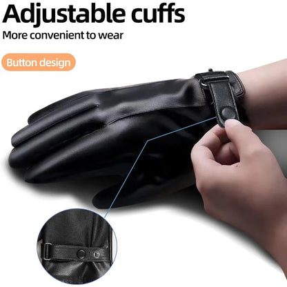 Klassiek design lederen heren handschoenen