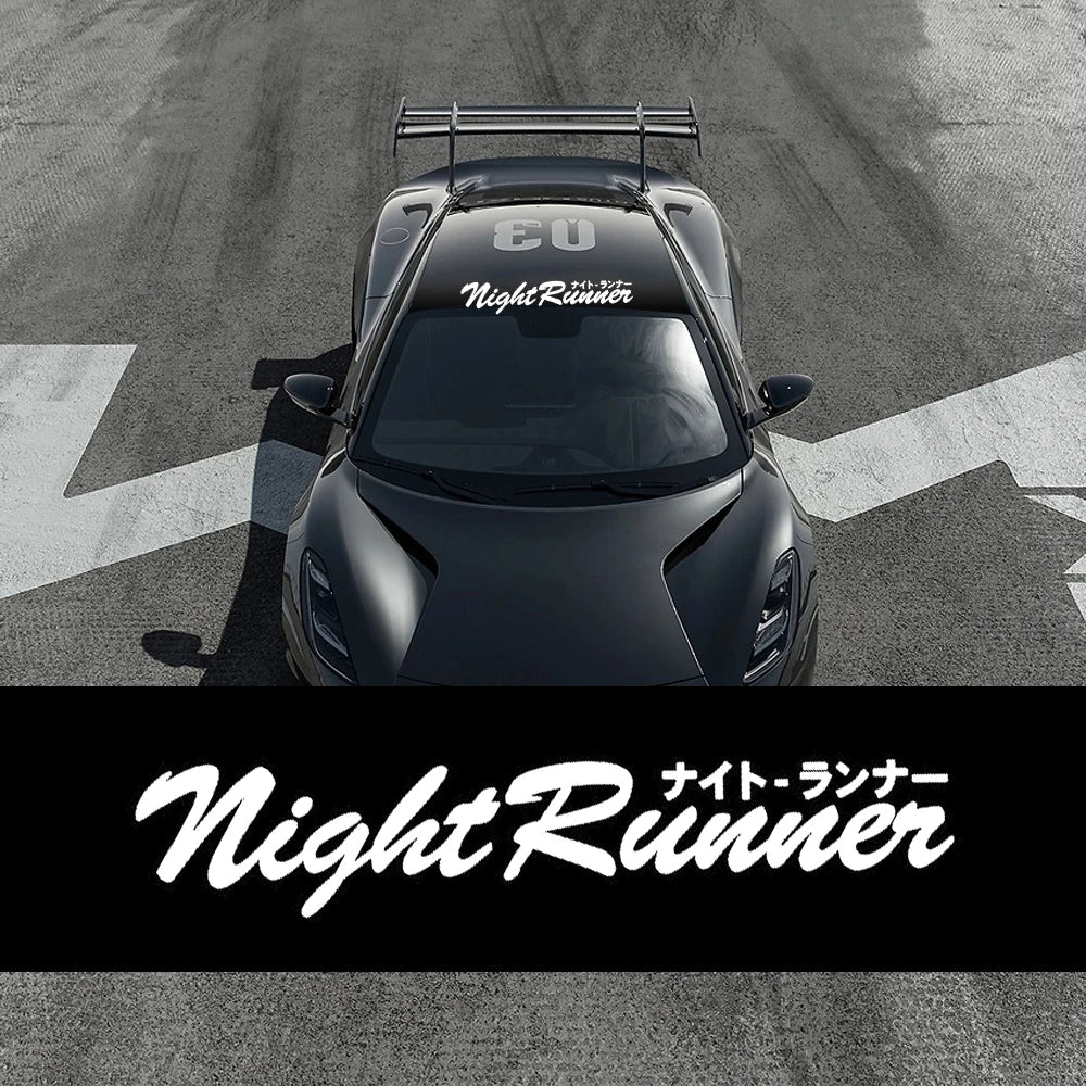 Auto stickers - Night Runner ontwerp voor unieke achterruit styling