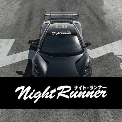 Auto stickers - Night Runner ontwerp voor unieke achterruit styling