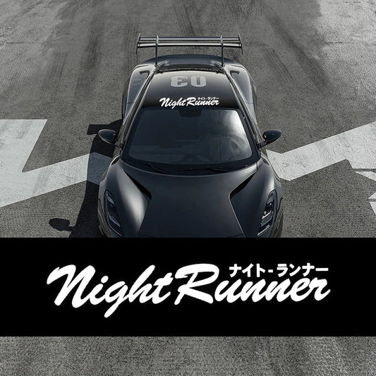 Auto stickers - Night Runner ontwerp voor unieke achterruit styling