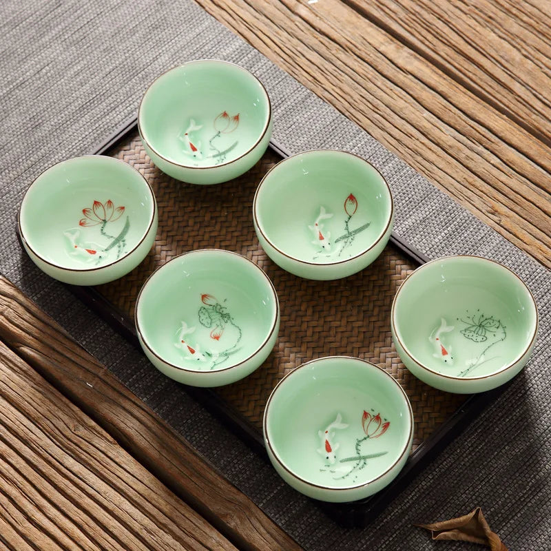 Theeset met accessoires in geschenkverpakking