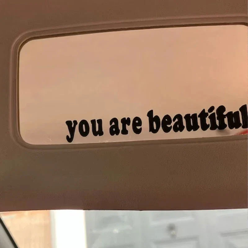 Auto stickers - Achterruit decoratie met motiverende tekst voor een positieve vibe