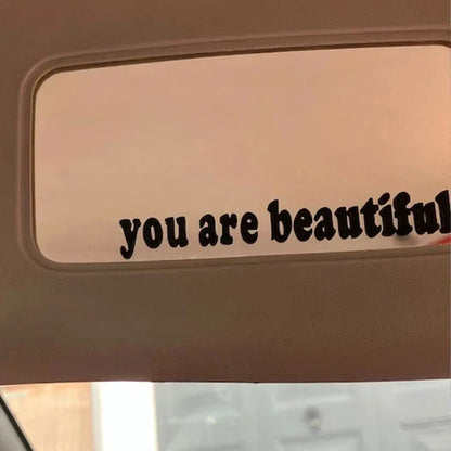 Auto stickers - Achterruit decoratie met motiverende tekst voor een positieve vibe