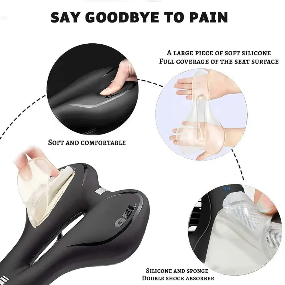 Fietszadel met ergonomische zadelvorm