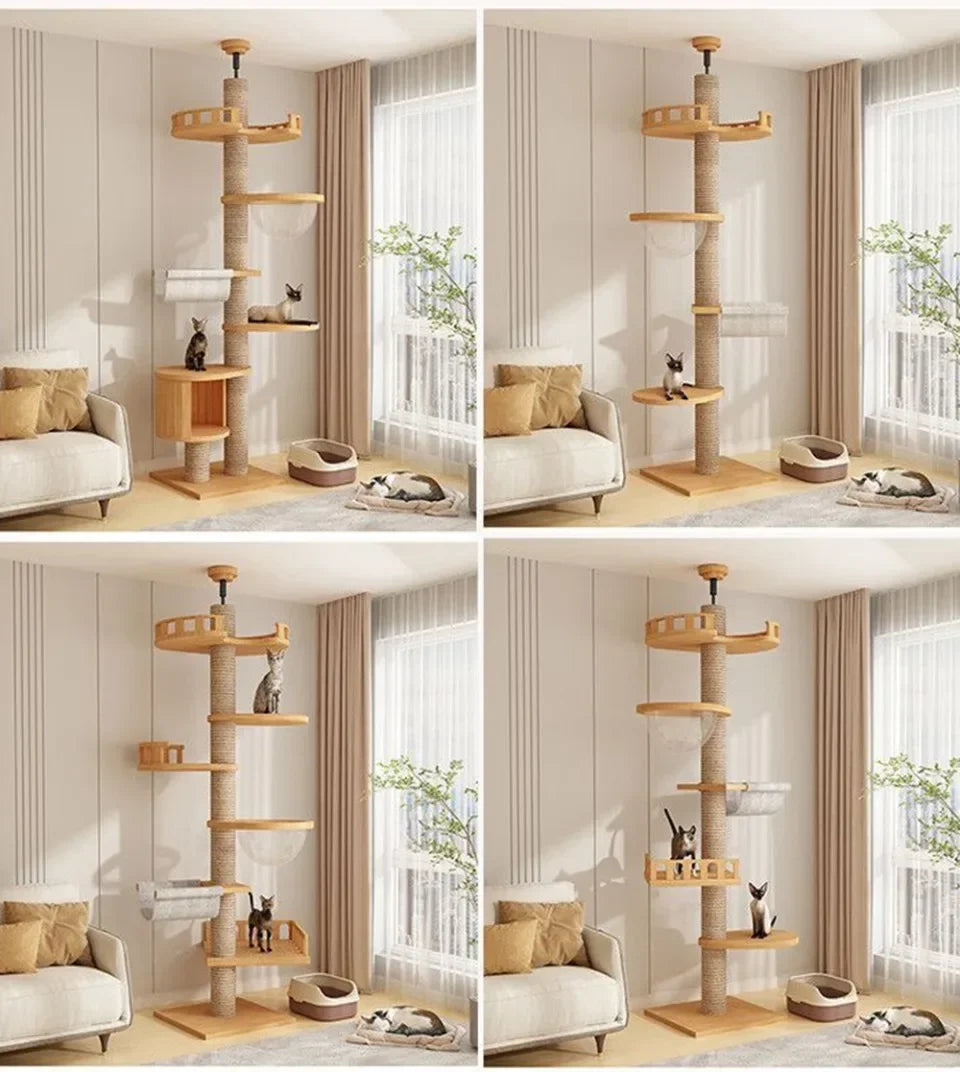 Muurkrabpaal met brede plank – Ook geschikt als loungeplek