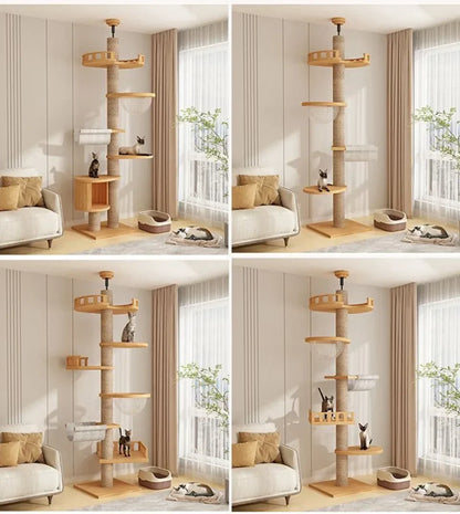 Muurkrabpaal met brede plank – Ook geschikt als loungeplek