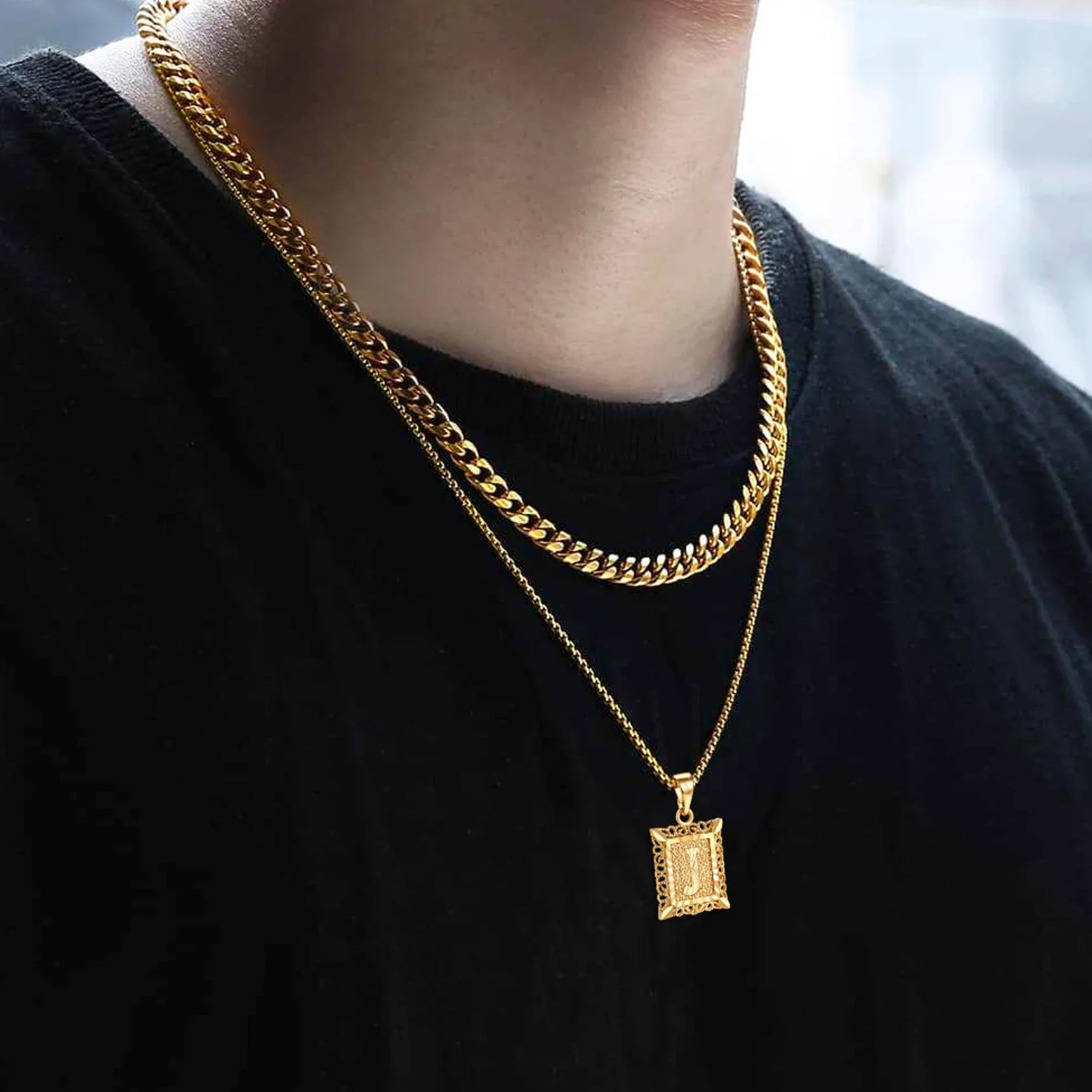 Ketting met naam in matgouden afwerking