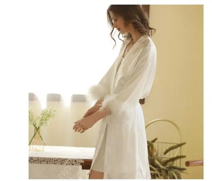 Ochtendjas dames zomer - elegante zijden ochtendjas voor ultiem comfort