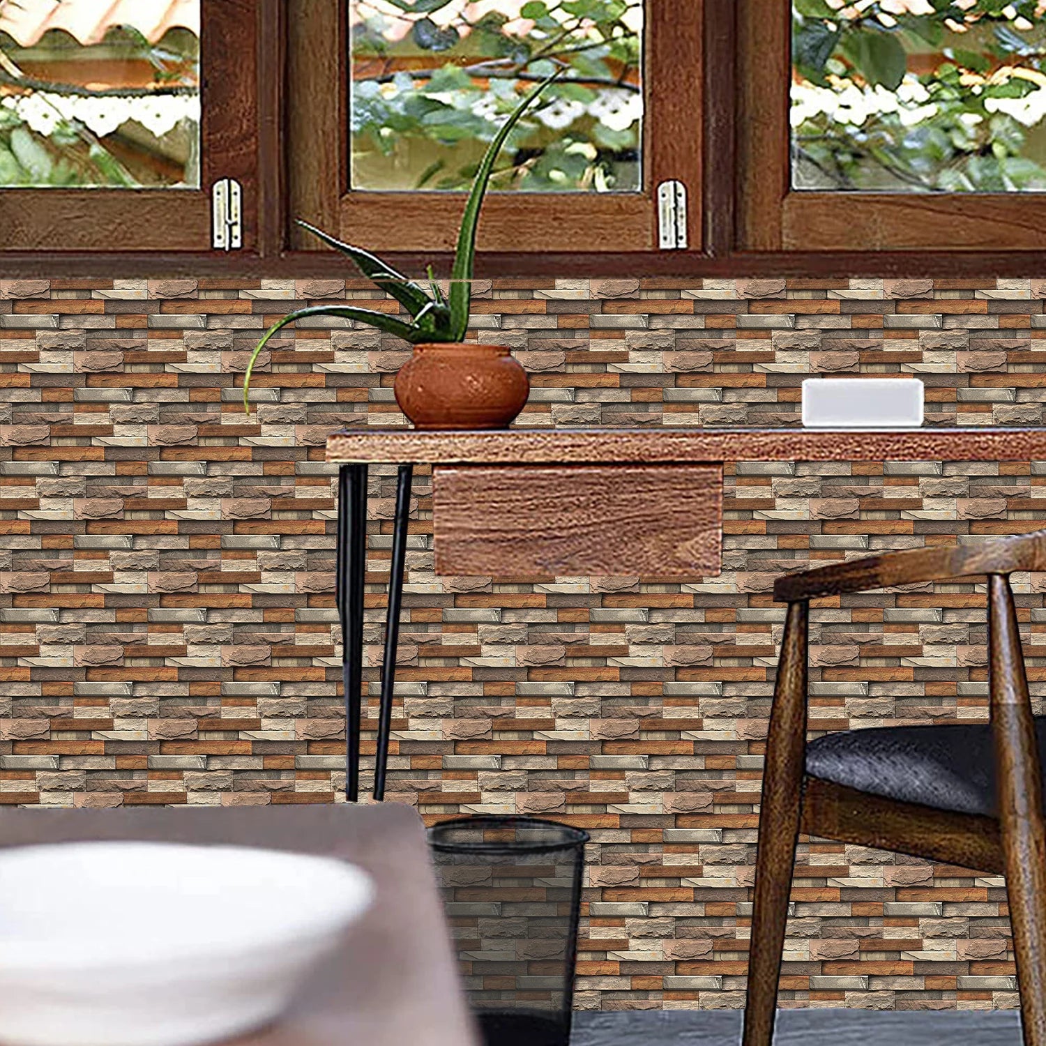 Natuursteen mozaiek badkamer – Rustieke wellness uitstraling