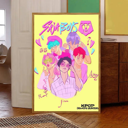 Posters met marmeren textuur en gouden accenten